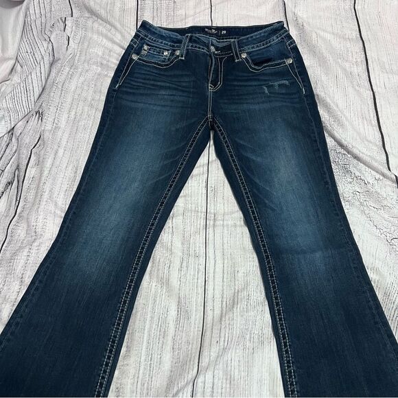 Miss Me Shining Horseshoe Bootcut Jeans Size 29X34 - Picture 4 of 10